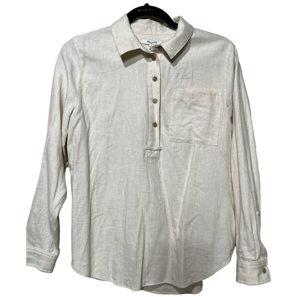 Madewell Flannel Classic EX-Boyfriend Popover Shirt - Picture 4 of 14